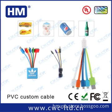 wholesale custom-made UL approved 6 in 1/5 in 1 charging cables for best promotional gifts